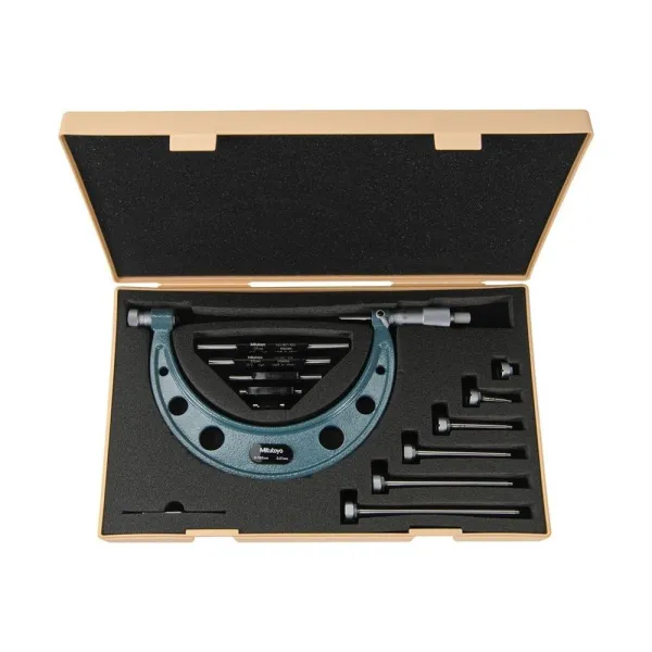 Micrômetro Externo 0-100mm 0,01mm Com Batentes Intercambiáveis 104-139A