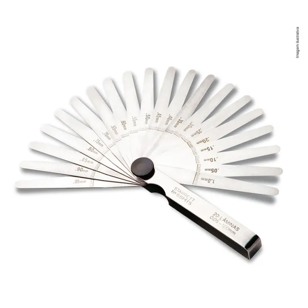 Calibrador de Folga Tipo Leque com 13 Lâminas Retas com 77mm de comprimento - Faixa 0,05-1,00mm - Ref. 76MA