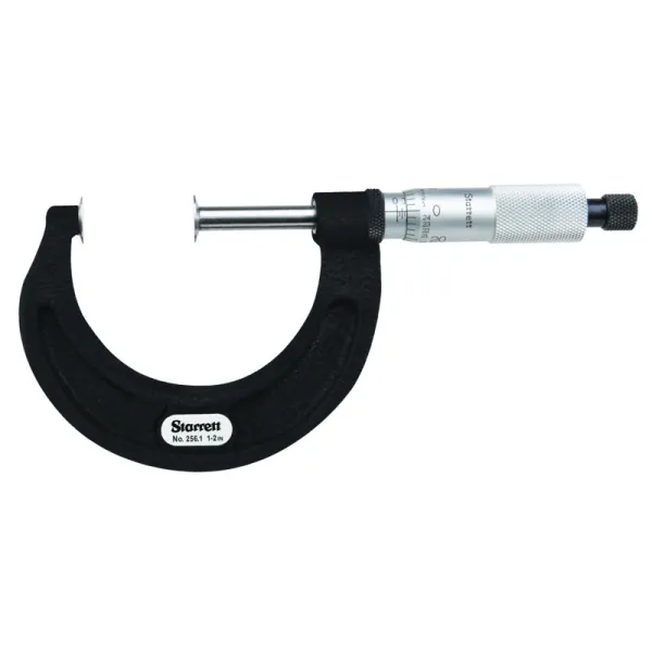 Micrômetro Externo Tipo Disco - Resolução de 0,001" e Capacidade de 1-2" - Fuso Rotativo 256RL-2