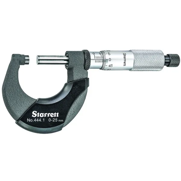 Micrômetro Externo com Isoladores Térmicos - Capacidade de 0 - 25mm e Resolução de 0,01mm e com Exatidão de ±0,002mm - Ref. 444.1MXRL-25