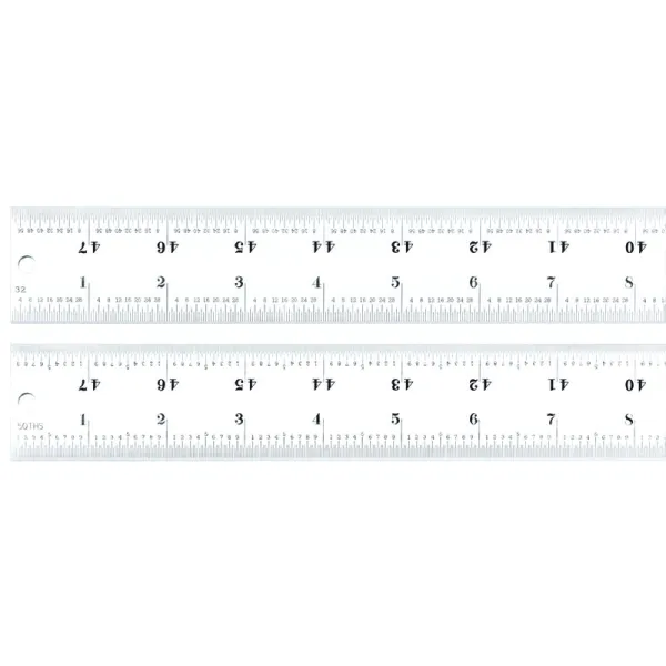 Escala de Aço Fosca 48" Graduações 1/32-1/64-1/50-1/100