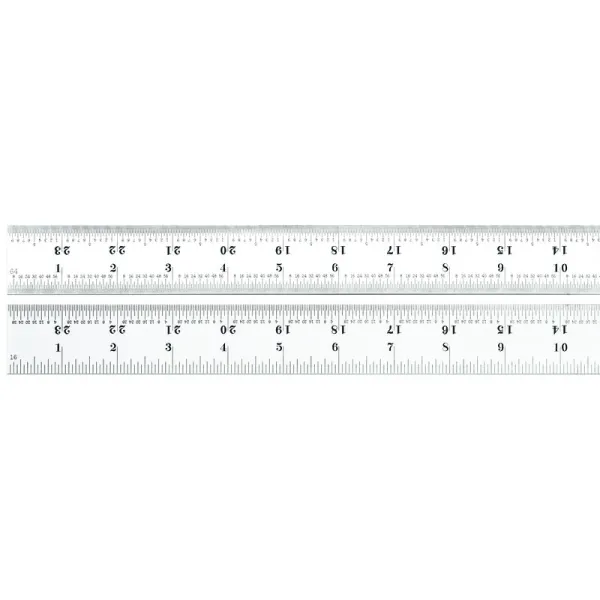 Escala de Aço Fosca 24" Graduações 1/16-1/32-1/64-1/100
