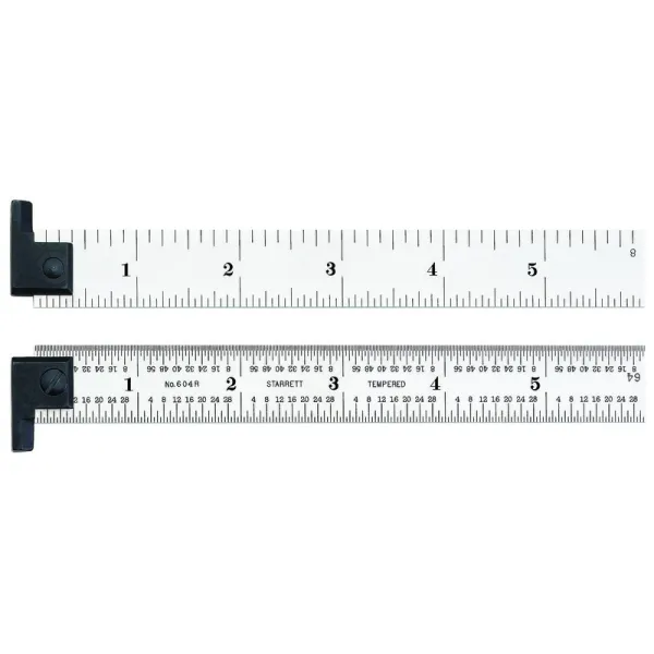 Escala de Aço com Gancho 6" Graduações 1/8-1/16-1/32-1/64