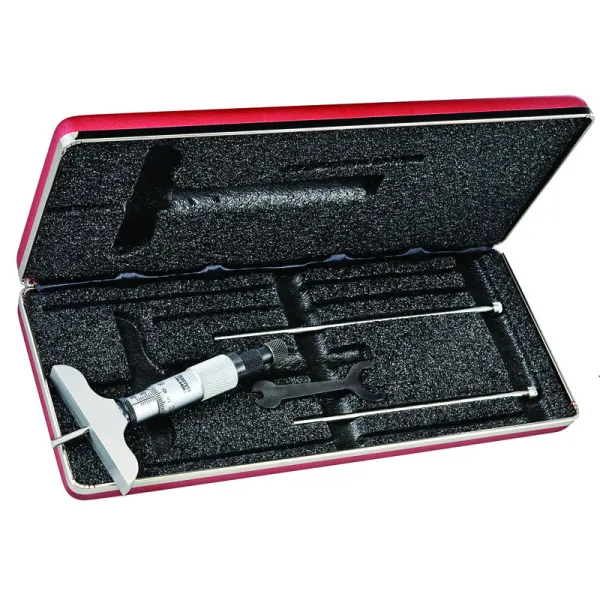 Micrômetro de Profundidade com capacidade de 0 - 75mm e base de 64mm